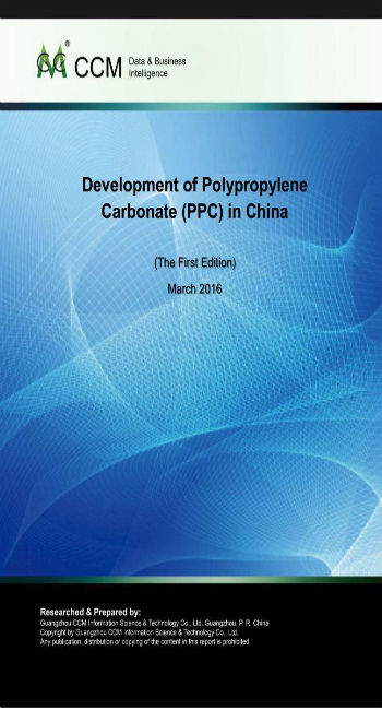 Development of Polypropylene Carbonate (PPC) in China